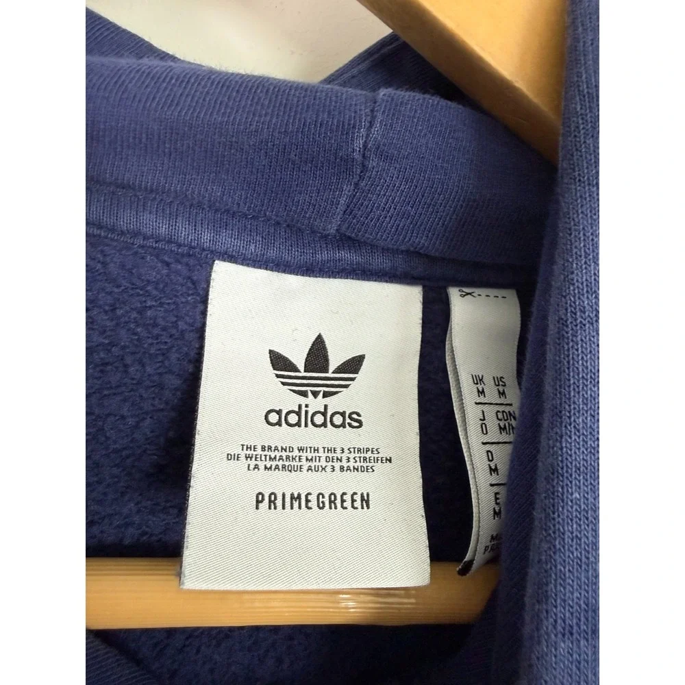 Adidas Long Sleeve Hoodie Men's M‎ Blue Embroidered Logo Casual